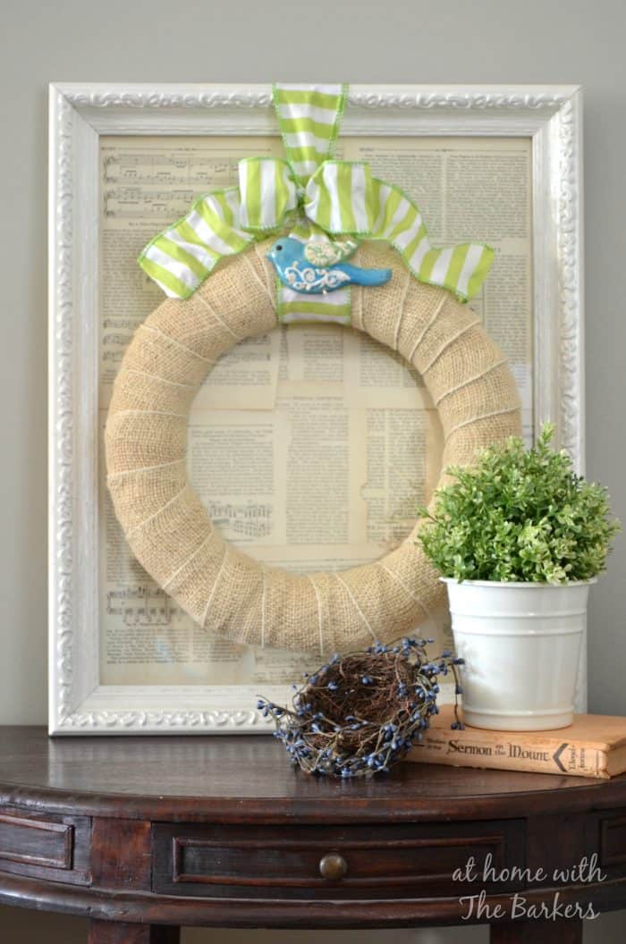 Spring Wreath for Indoors-Table Display
