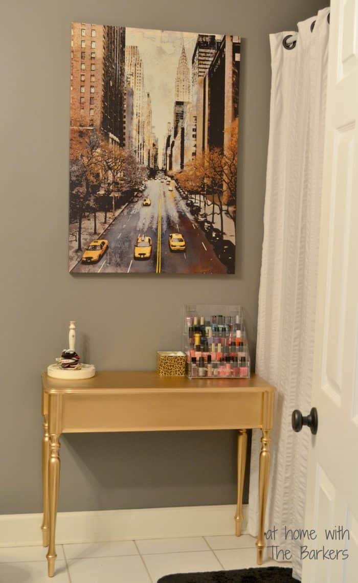 DIY Gold Painted Table