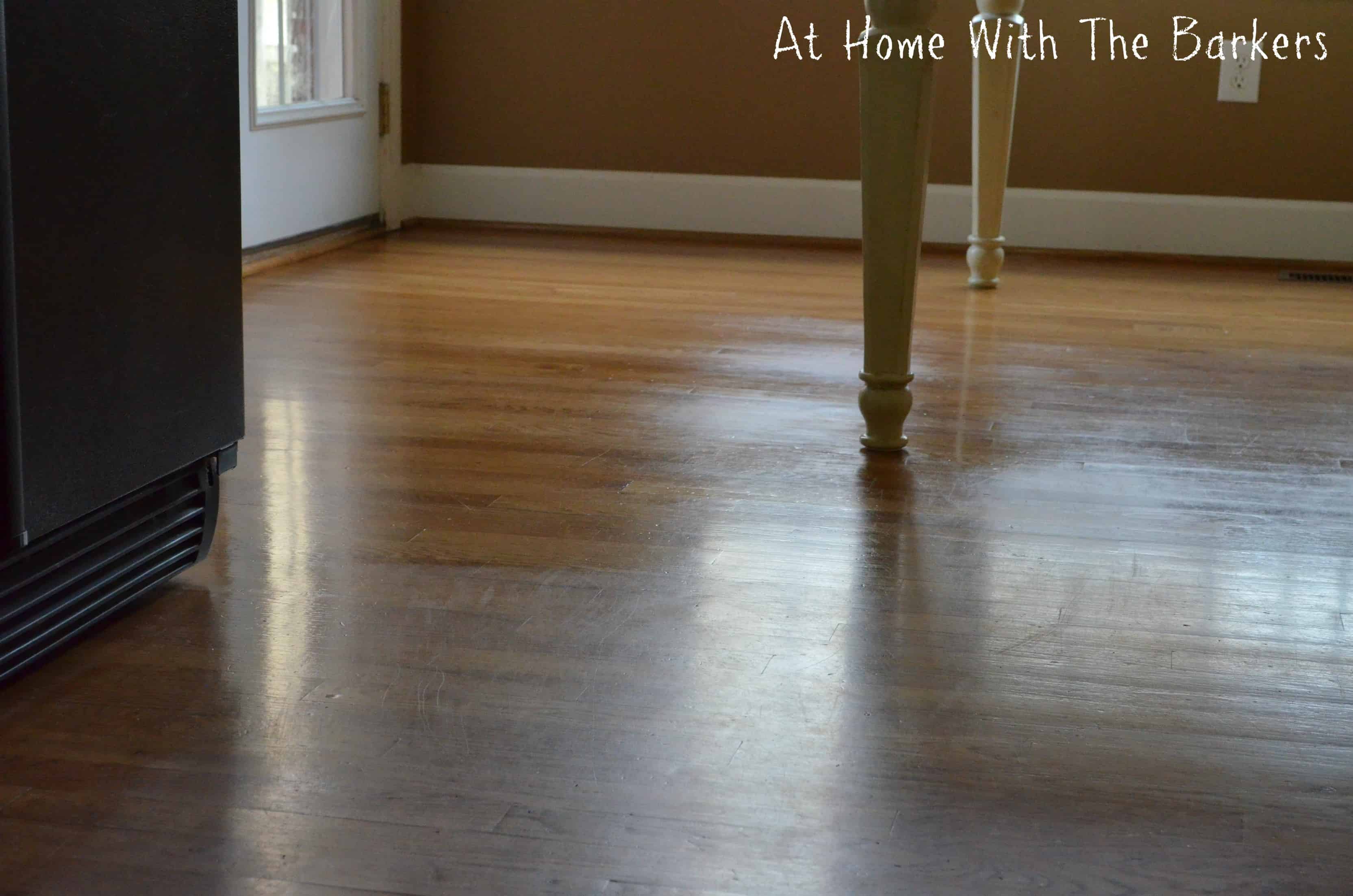 Before and After Hardwood Floors At Home with The Barkers