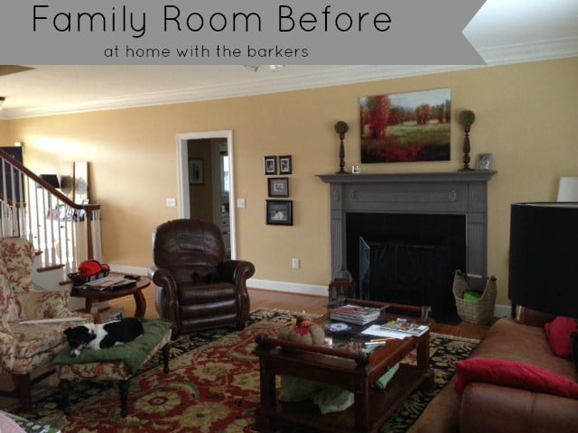 Family Room Before {Paint makes a BIG difference}