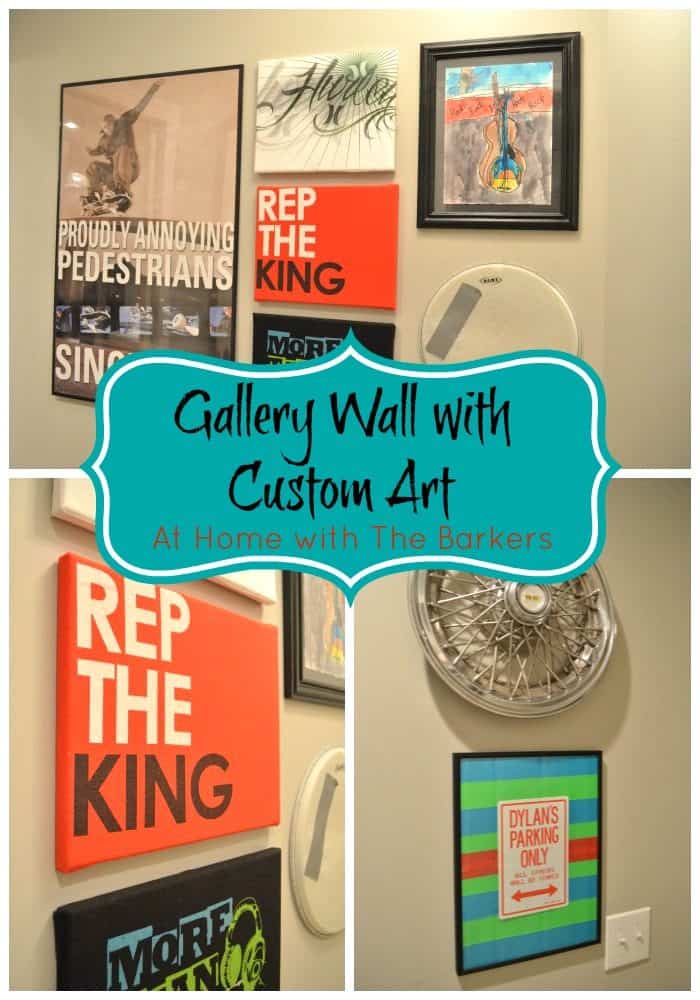 Gallery Wall with Custom Art