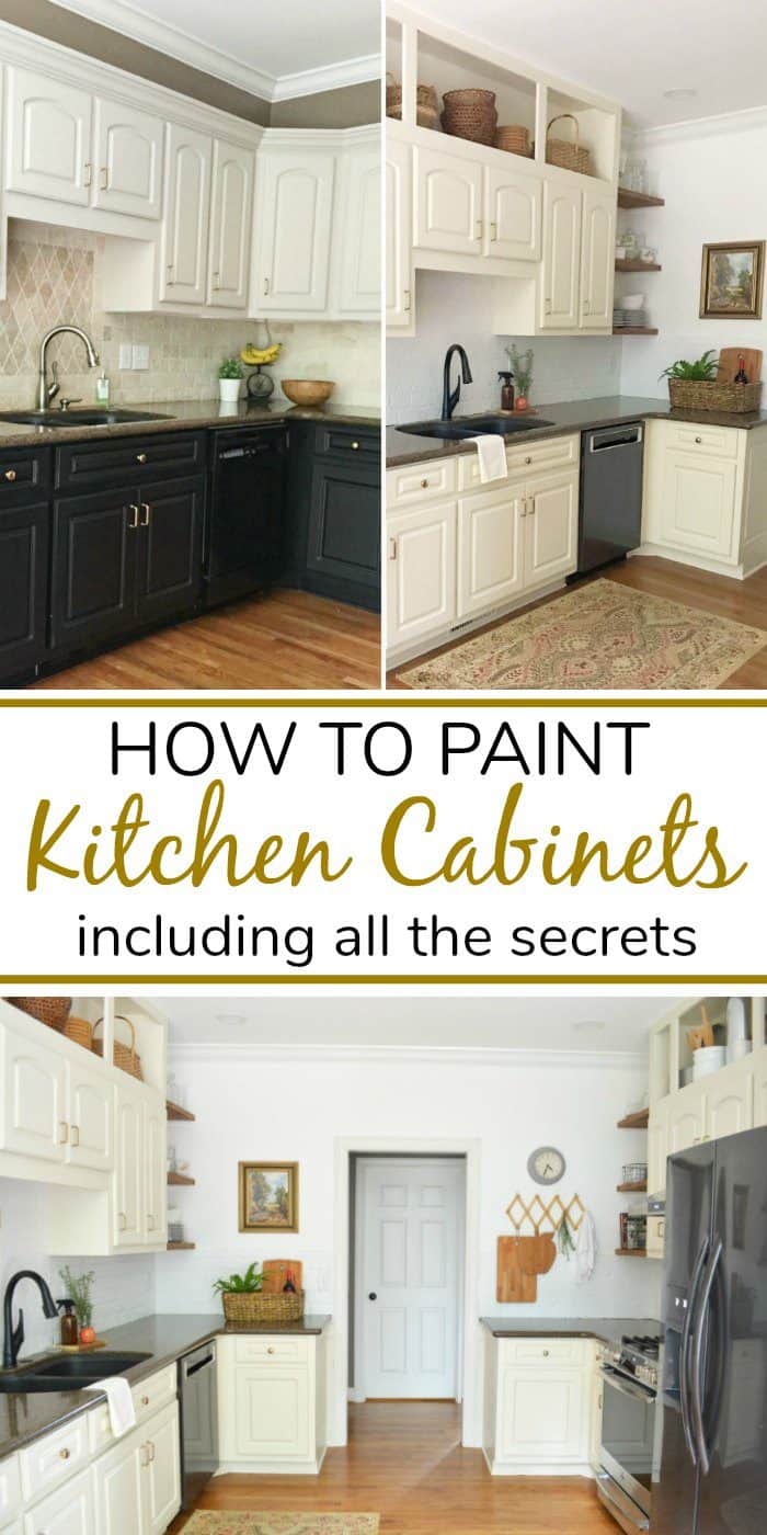 Painted Kitchen Cabinets Tutorial - At Home With The Barkers