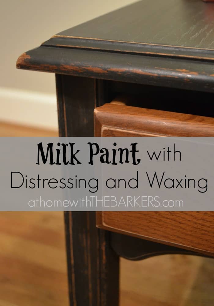 Milk painted and distressed table