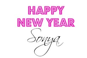 Happy New Year Sonya