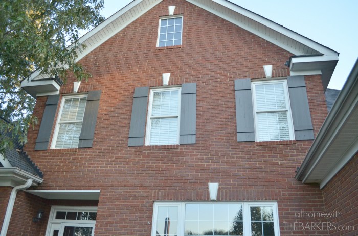 Shutters on second story windows