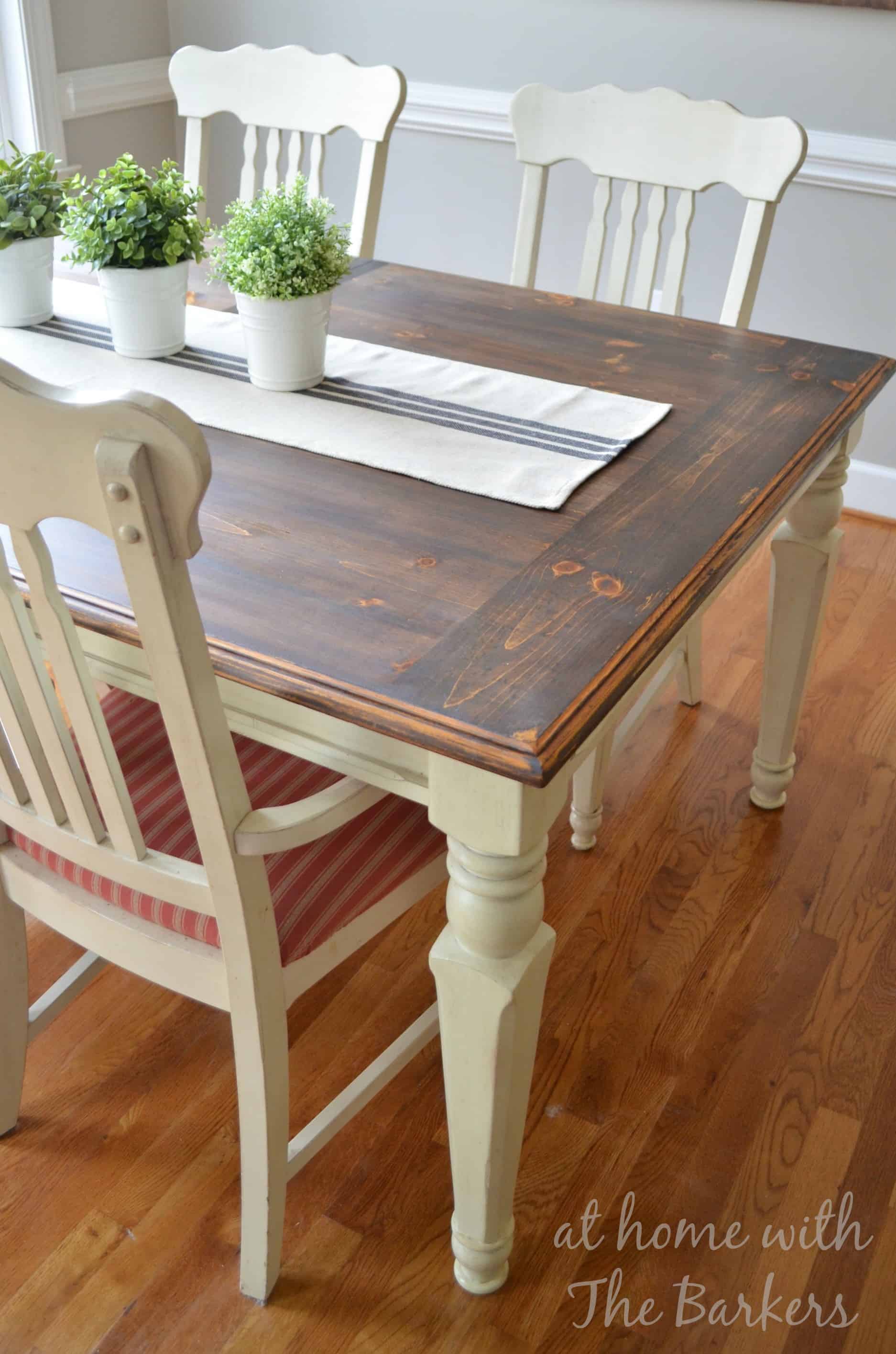 Farmhouse Table Makeover At Home With The Barkers