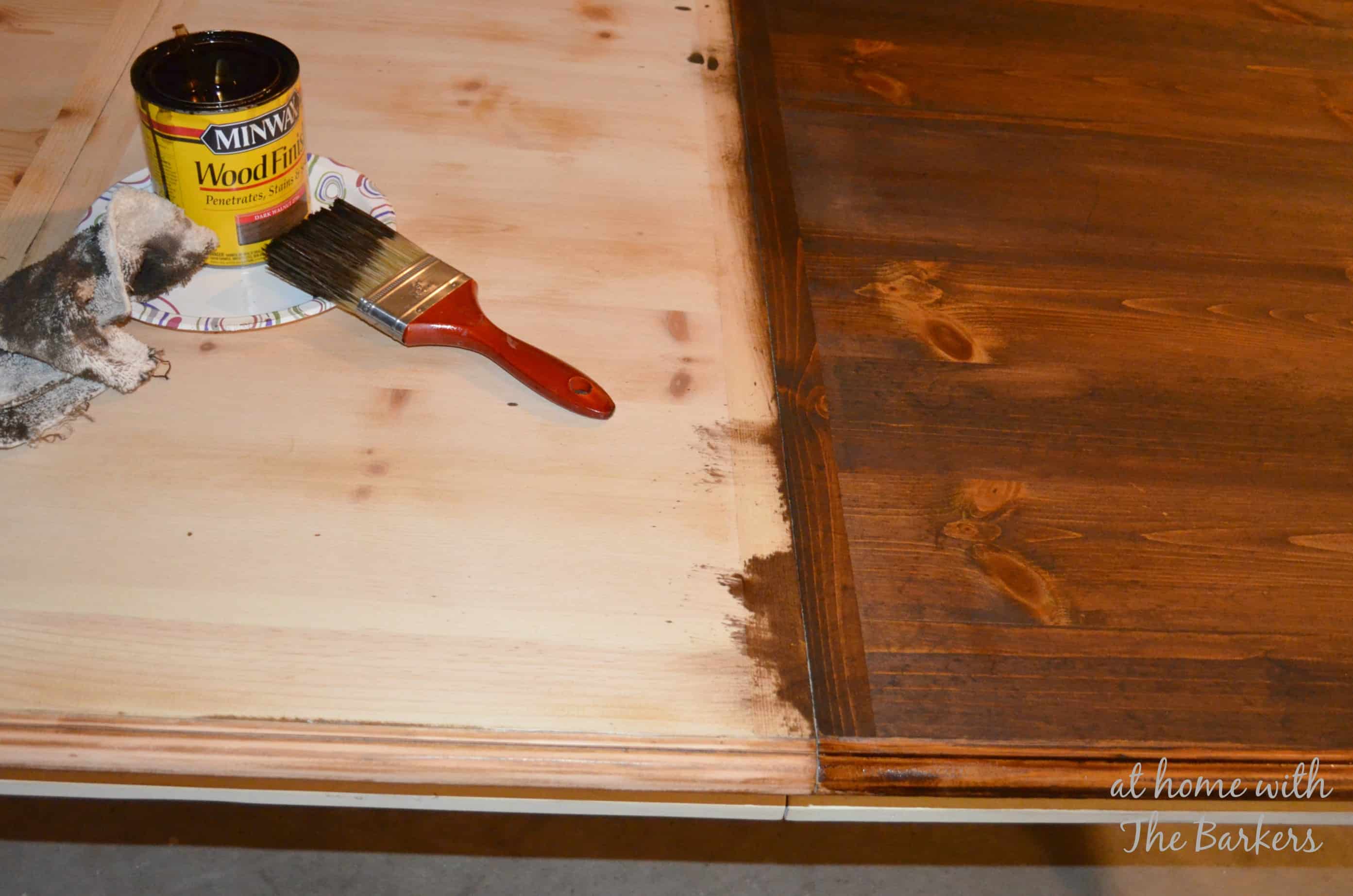 Farmhouse Table Staining - At Home with The Barkers