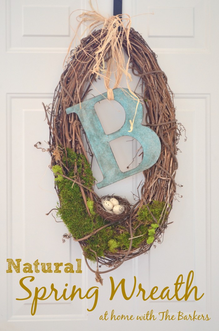 Natural Spring Wreath- At Home with The Barkers