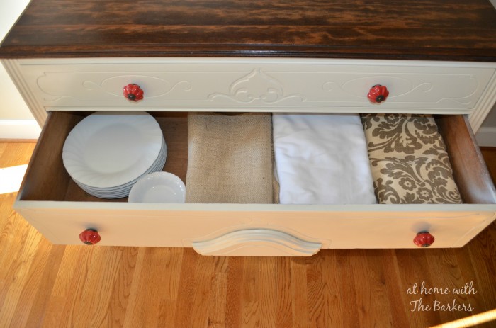 Dresser Storage Solutions from At Home with The Barkers #organization