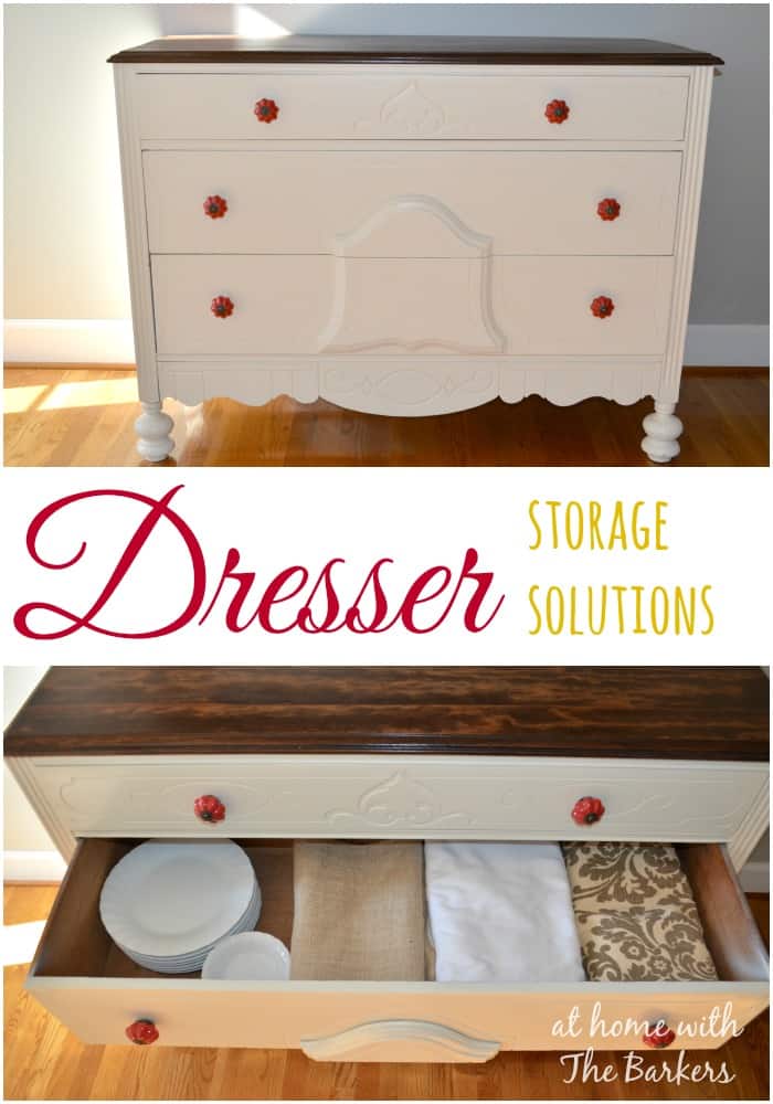Dresser Storage Solutions from At Home with The Barkers #organization 