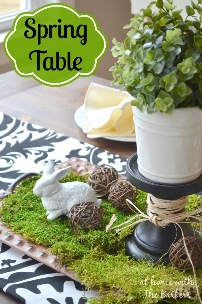Spring Table by At Home with The Barkers #Spring #tablescape