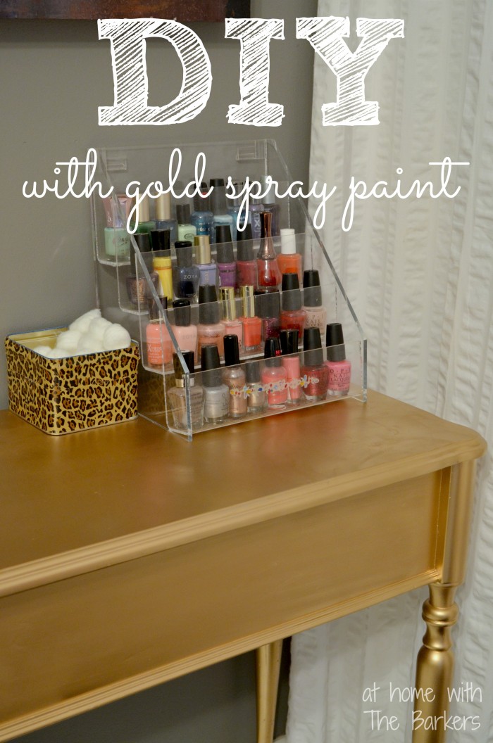 DIY Gold Painted Table-Metallic Gold Spray Paint