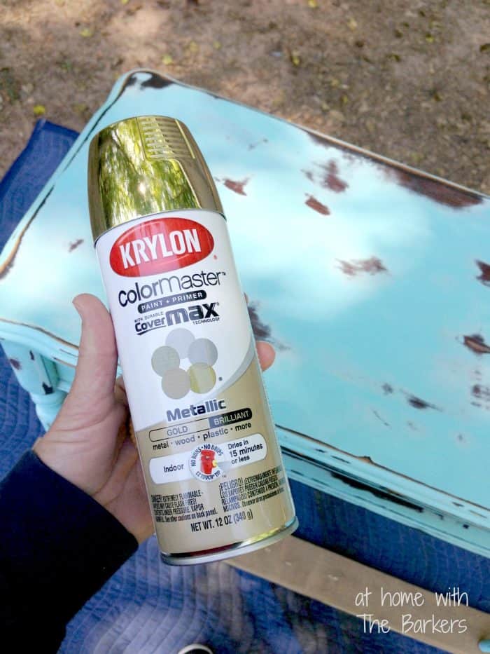 DIY Gold Spray Paint-Krylon Metallic Gold