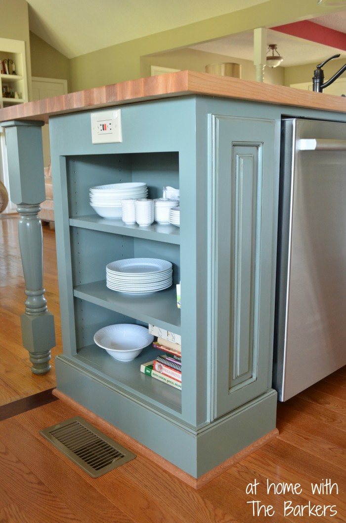 Glazed Kitchen Cabinets-Sherwin Williams Retreat