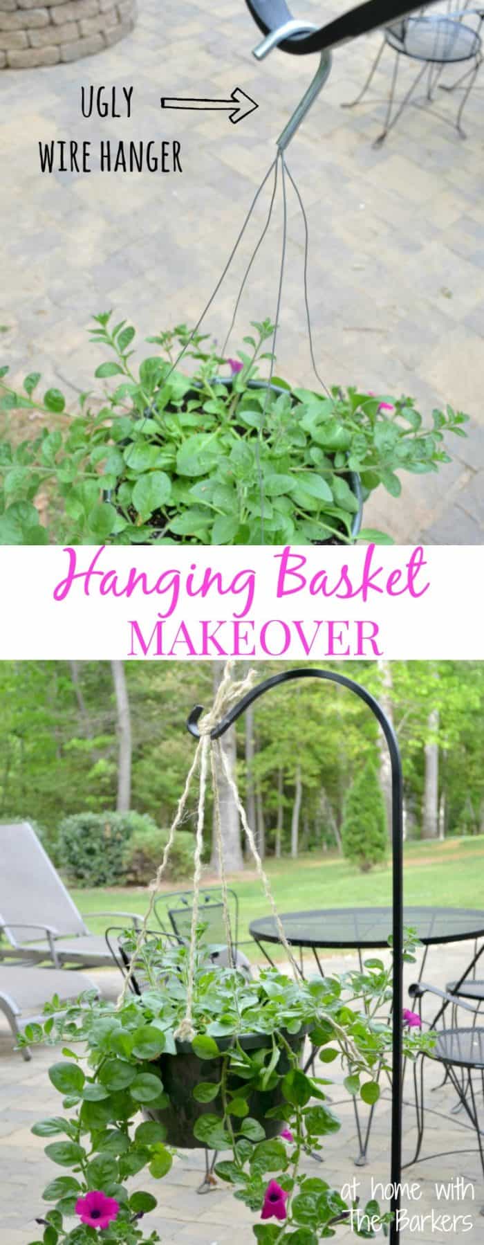 Hanging Basket Makeover-Before-After