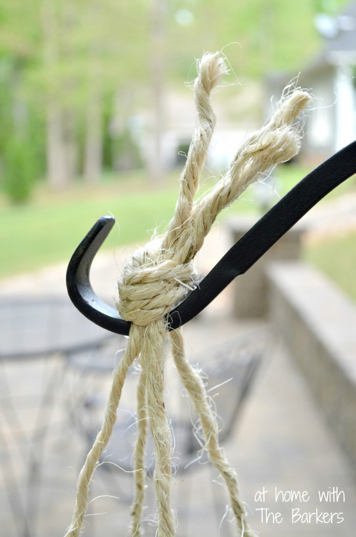 Hanging Basket Makeover-Sisal Rope