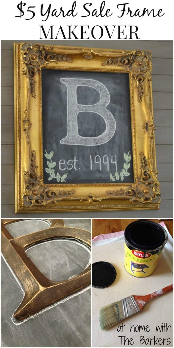 Yard Sale Frame with Chalkboard Art