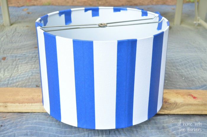 Spray Painted Lamp Shade-Painters Tape