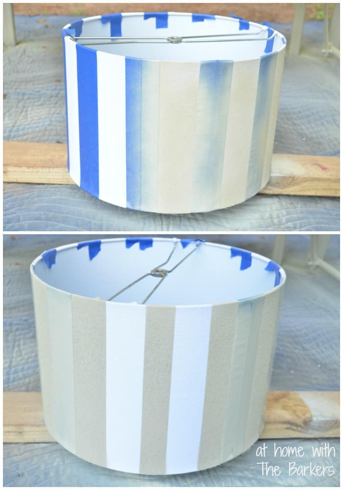 Spray Painted Lamp Shade-Painting