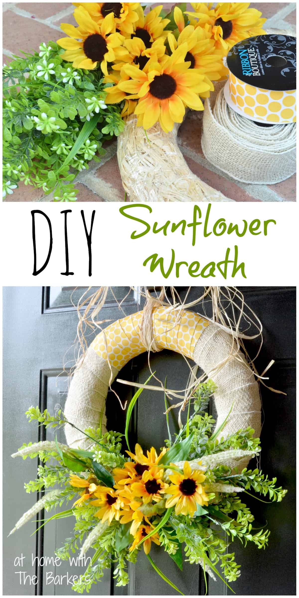 Summer Sunflower Wreath - At Home With The Barkers