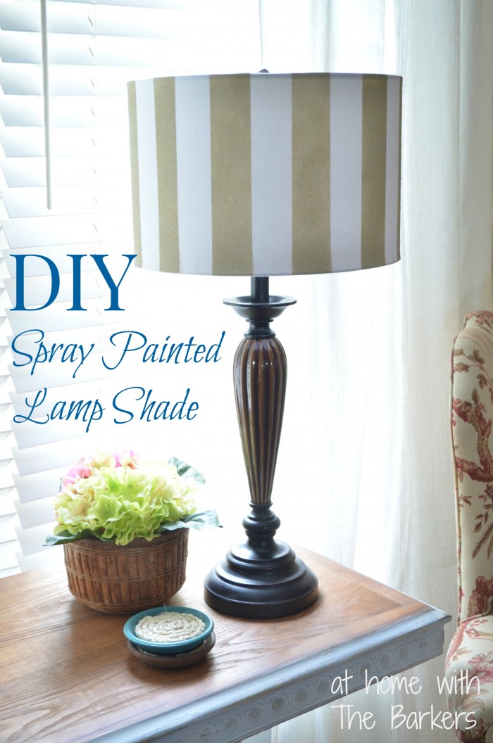 Diy Spray Painted Lamp Shade At Home, Can You Spray Paint Lamp Shade