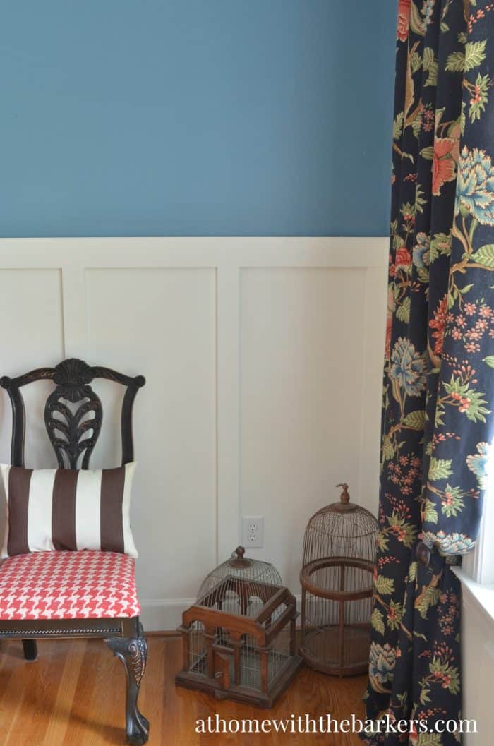 Dining Room Makeover-Navy, Red, Brown