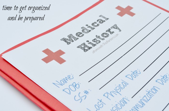 Medical History Free Printable-Organized