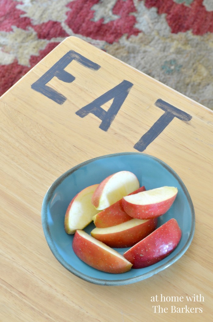 TV Tray Makeover and After School Snack