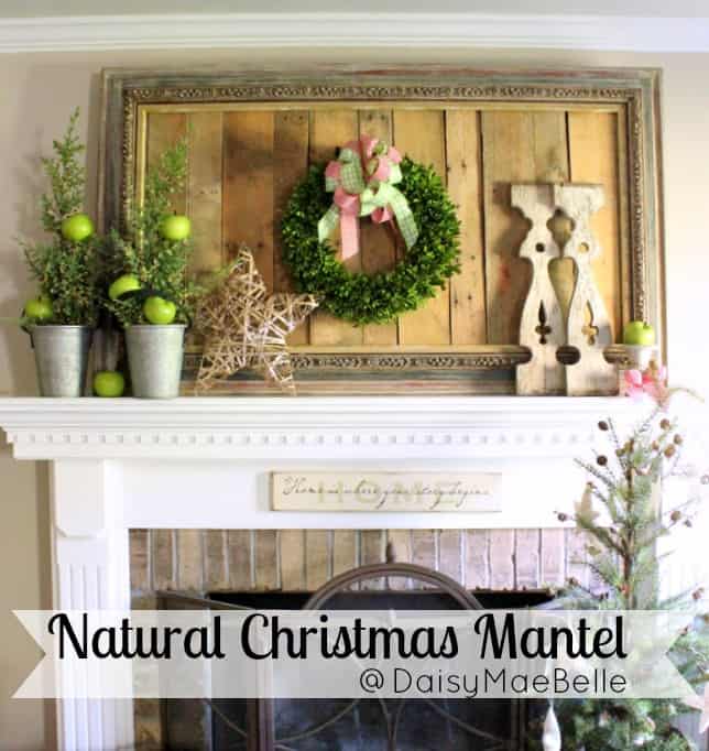 Natural Christmas-Mantel Round Up / athomewiththebarkers.com