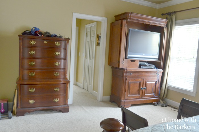 Master Bedroom Before-TV view