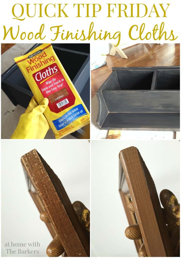 Quick Tip Friday using Wood Finishing Cloths from At Home with The Barkers