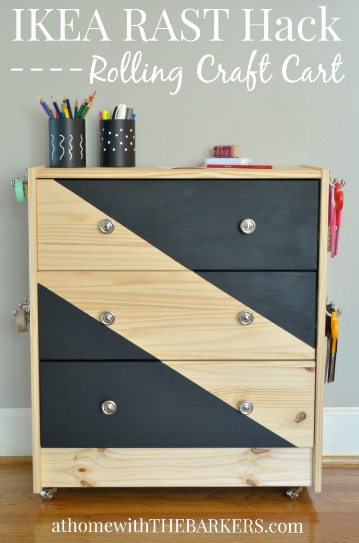 Rolling Craft Cart Ikea Rast Hack