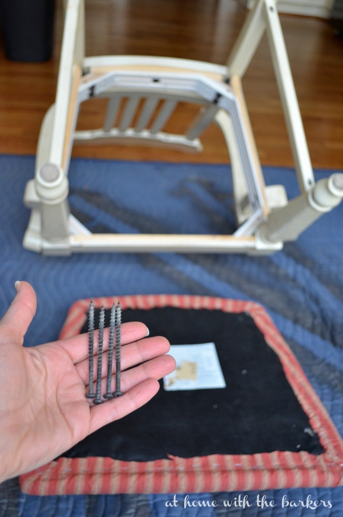 How to recover kitchen chairs for an instant room change!
