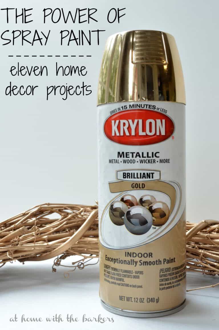 The Power of Spray Paint -eleven home decor projects