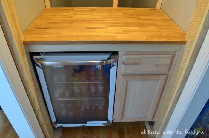 DIY Beverage Bar Stock Cabinet / athomewiththebarkers.com