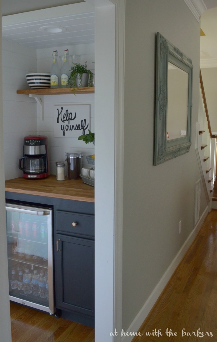 DIY Beverage Bar and Kitchen Makeover