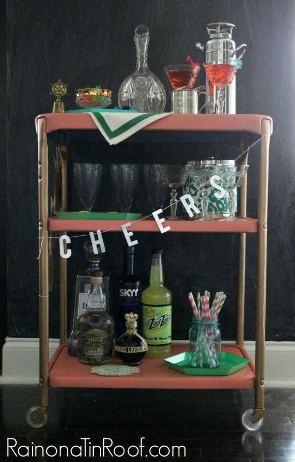 Bar Cart-Rain on a Tin Room