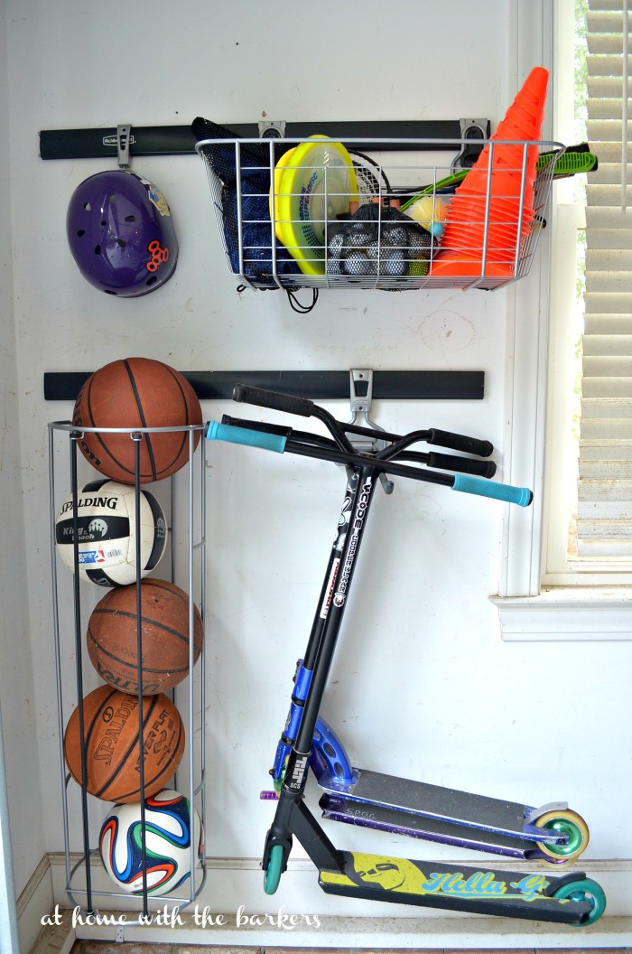 Sports Equipment Organization with Rubbermaid FastTrack from Home Depot