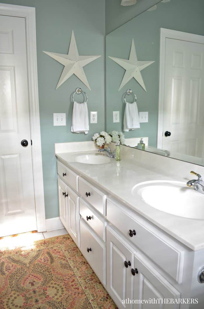 Holiday Ready Bath Room Refresh / BEHR Marquee / athomewiththebarkers.com