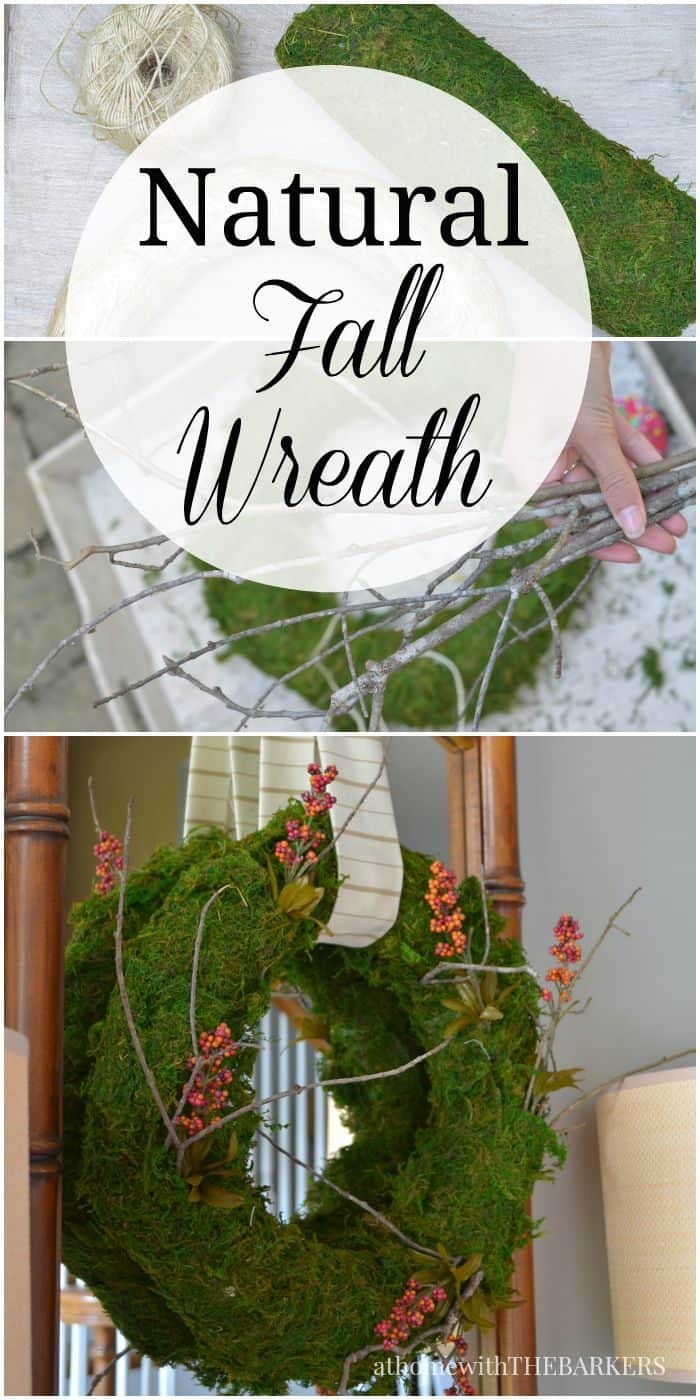 DIY Natural Fall Wreath from At Home with The Barkers