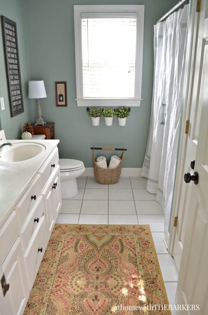 Holiday Ready Bathroom Refresh with BEHR Marquee Paint from At Home with The Barkers