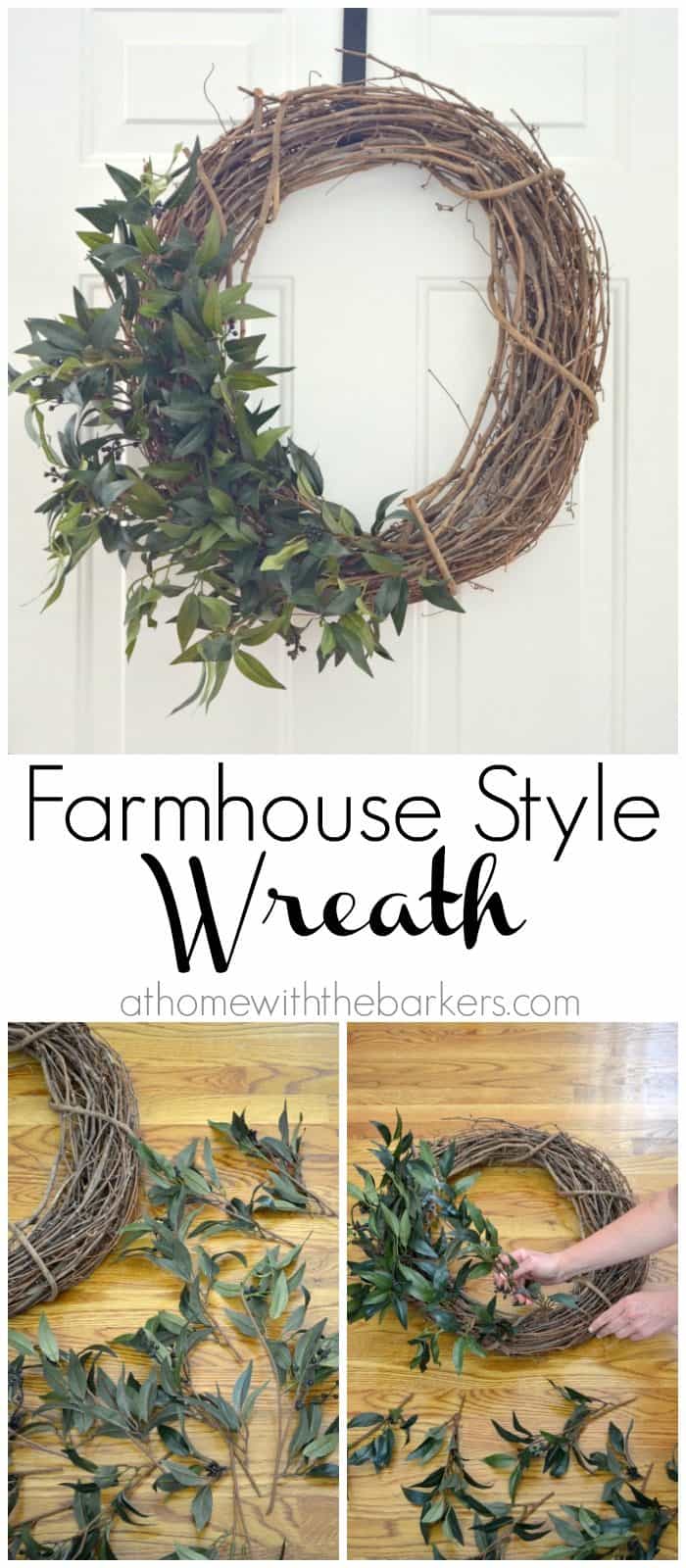 DIY Farmhouse Christmas Wreath