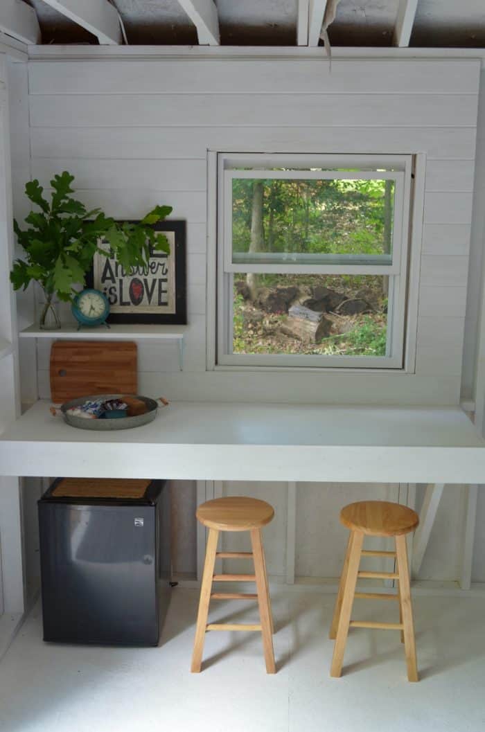 Serving Area - Shed Makeover