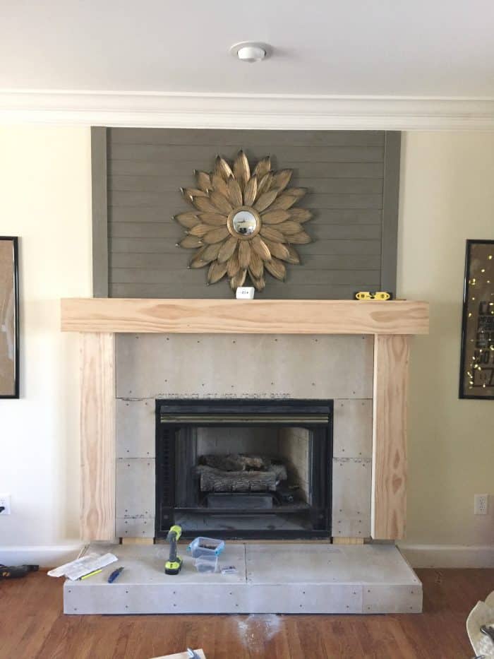 DIY Fireplace Mantel Makeover