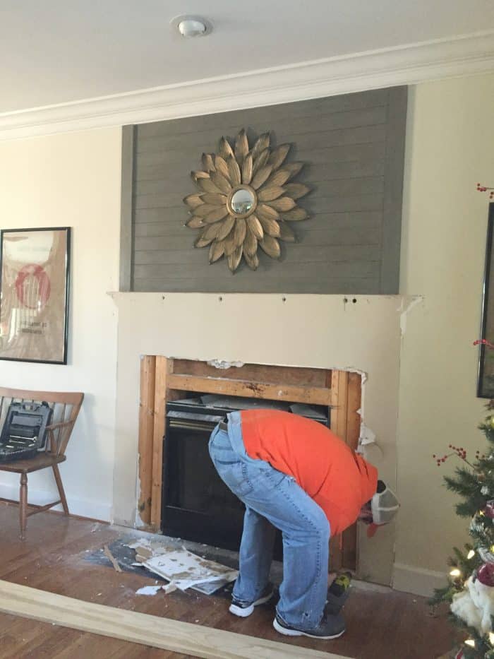 Fireplace Makeover Demo Day