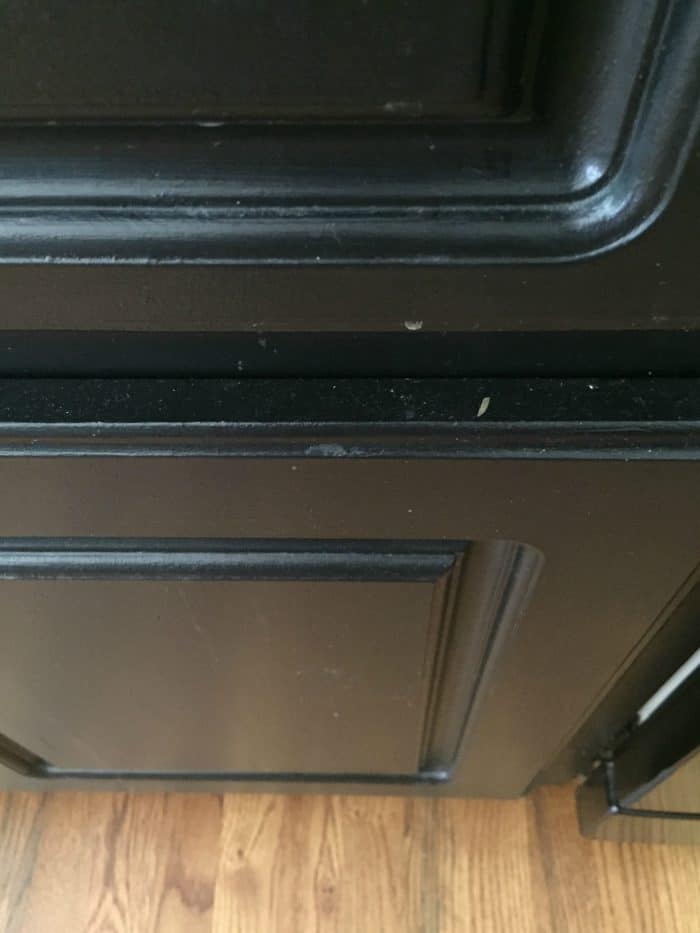 One year review Black Painted Cabinets