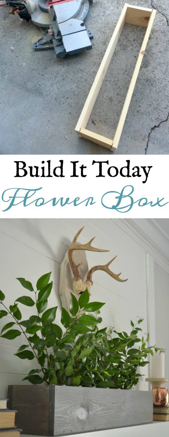 DIY Flower Box out of scrap wood in the garage.