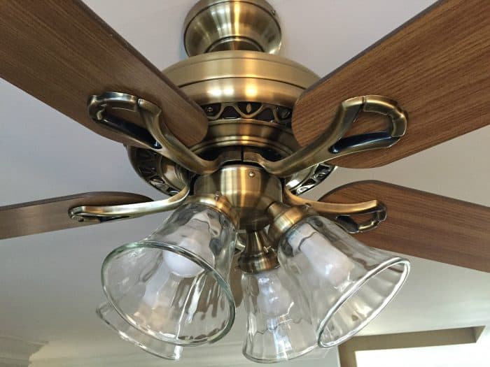 $20 Ceiling Fan Update for the One Room Challenge Family Room Makeover