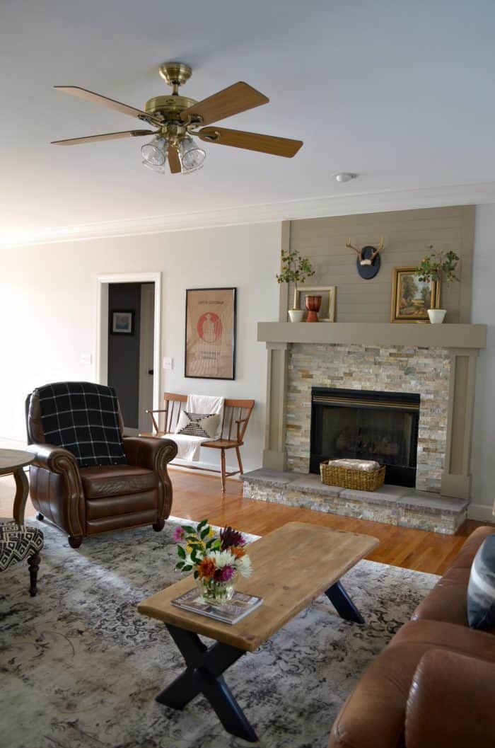 $20 Ceiling Fan Update for the One Room Challenge Family Room Makeover