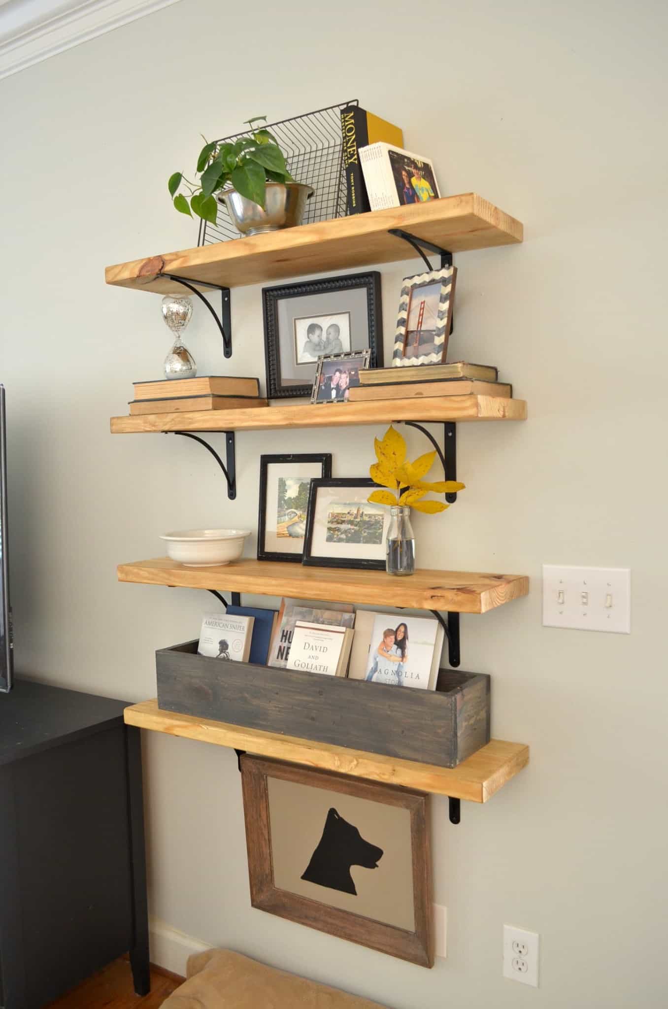 DIY Rustic Wood Shelves At Home With The Barkers